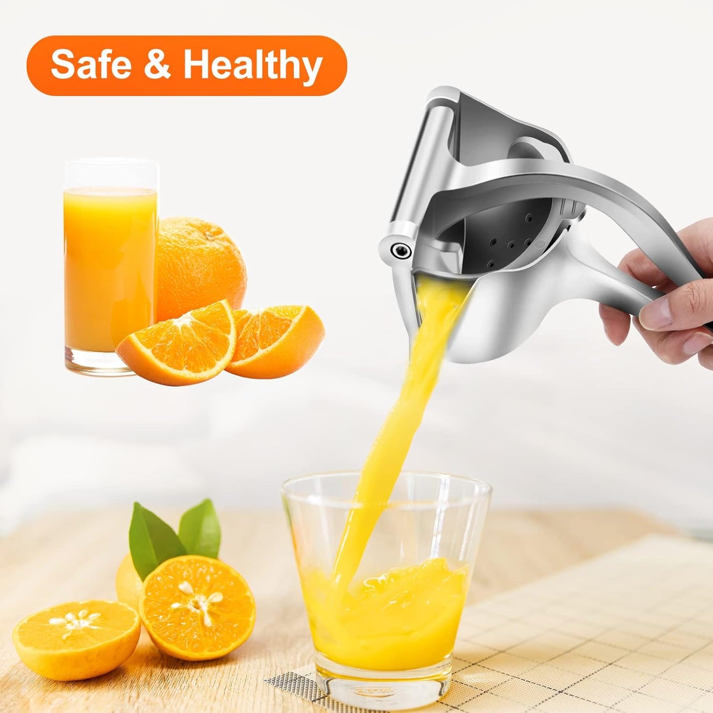 🎁 Kraftfull handjuicepress (färsk juice på några sekunder, ingen kladd)