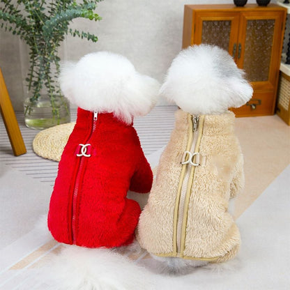 🐶Vinterhund jumpsuit med dragkedja bak/🐶Winter dog jumpsuit with zipper on the back