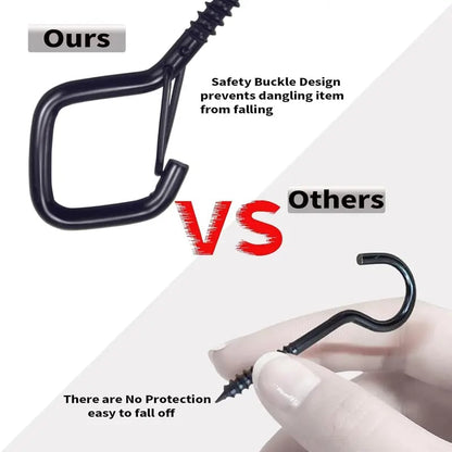 Windproof & Rust-Resistant🔧Safety Screw Durable Metal Ceiling Hook