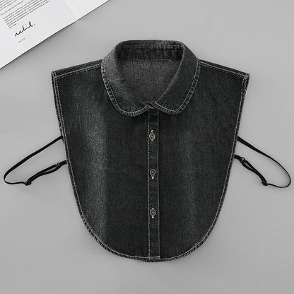 Denim False Collar – The Ultimate Layering Essential for Women 👕✨