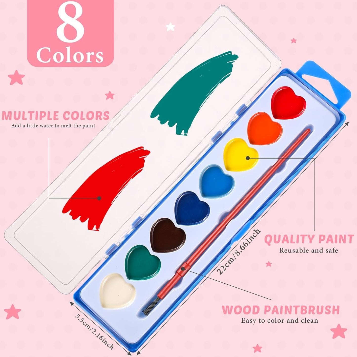 💖🎨 Valentine’s Day Mini Watercolor Paint Sets