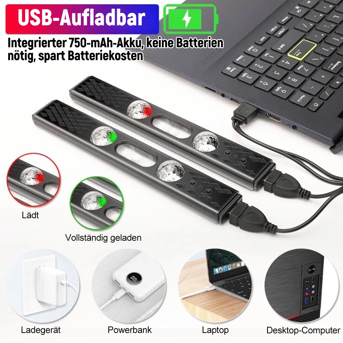 🚗 Trådlös RGB-stämningsbelysning för bilar | Musiksynkronisering | USB-strömförsörjning | Fjärrkontroll