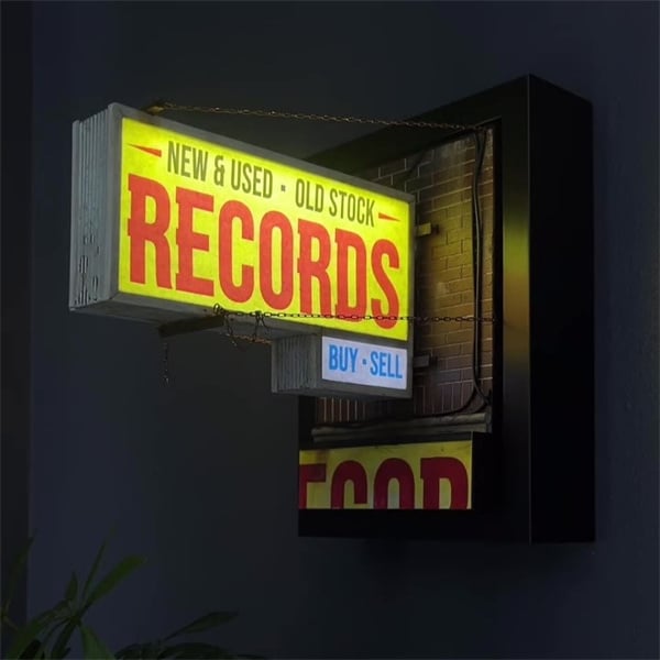 🔥LAST DAY 49% OFF-Record Store Retro Wall Light - Record Collector Gift✨3-Year Warranty