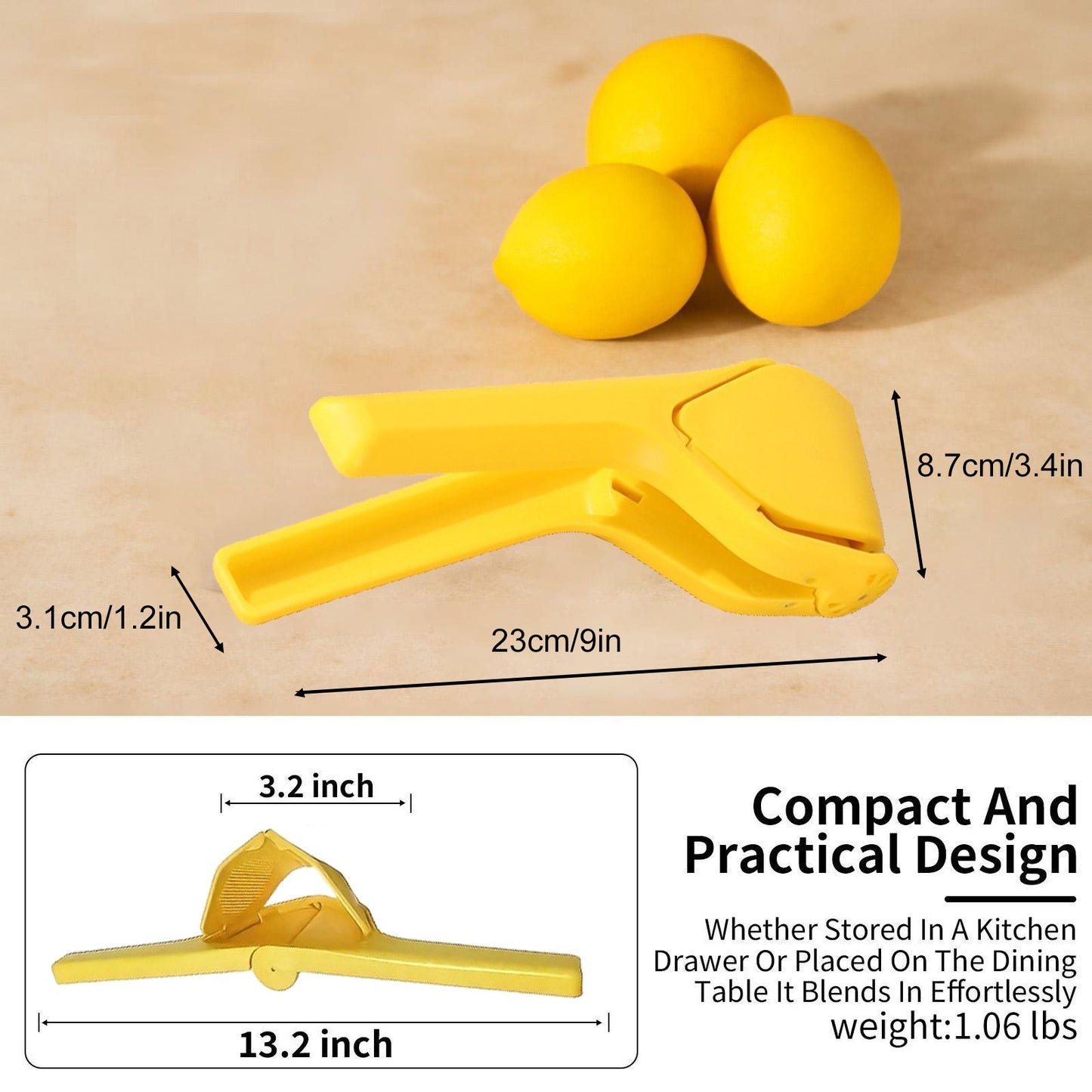 Citrus Squeezer |Zinc Alloy or PP – Handheld Juicer for Lemons, Limes & Oranges 🍋