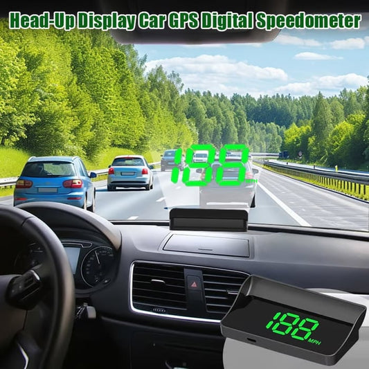 🚗 Head-Up Display Bil GPS Digital Hastighetsmätare – HUD för Bilar, Lastbilar och Motorcyklar