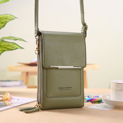 👜📱 Enkel och elegant crossbody-telefonplånbok med peekskärm för kvinnor✨3% rabattkod: NOR3