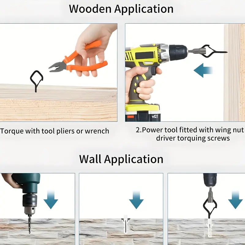 Windproof & Rust-Resistant🔧Safety Screw Durable Metal Ceiling Hook