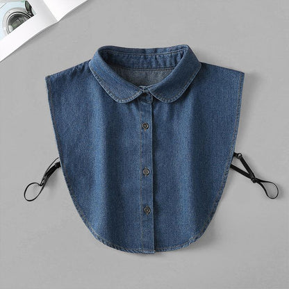 Denim False Collar – The Ultimate Layering Essential for Women 👕✨