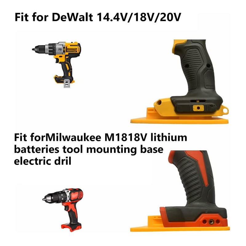 🔥Tool Holders for Dewalt 20V/12V Drill Tool Mount Fit for Milwaukee M18 Tools Yellow