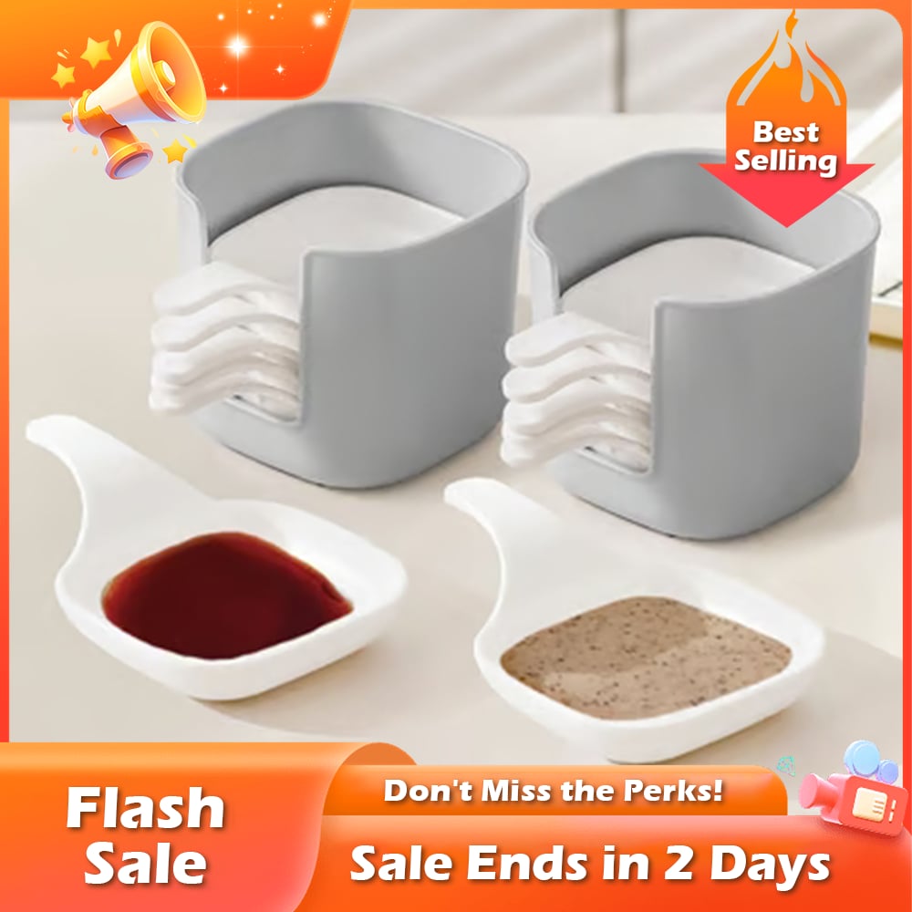 🏆Flash Sale⚡ 50K+ SOLD! Almost Gone-💥Dipping Sauce Plate & Holder Set,Best Gifts
