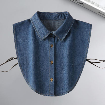 Denim False Collar – The Ultimate Layering Essential for Women 👕✨