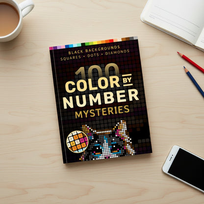100 Color by Number Mysteries: A Coloring Book for Adults Relaxation and Wonder