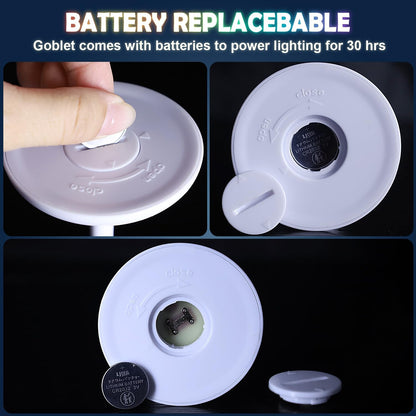 LED Light Up Cups Wine Champagne Glass