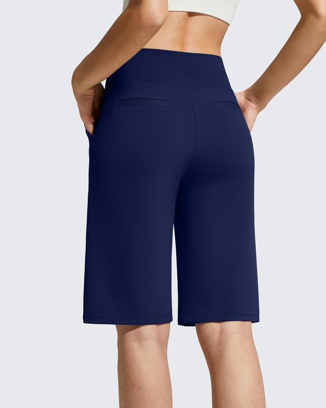 ⏰Sista dagens rea 49% RABATT🔥Dambermudashorts med fickor -👍Knälånga atletiska långshorts för vardagsbruk