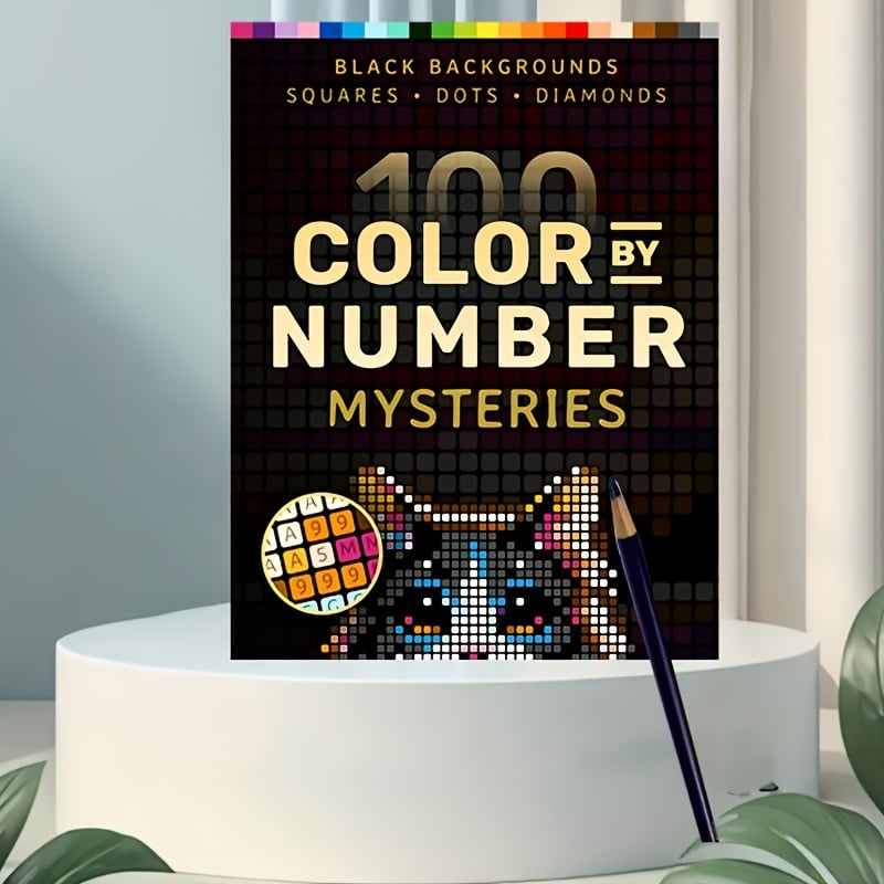 100 Color by Number Mysteries: A Coloring Book for Adults Relaxation and Wonder