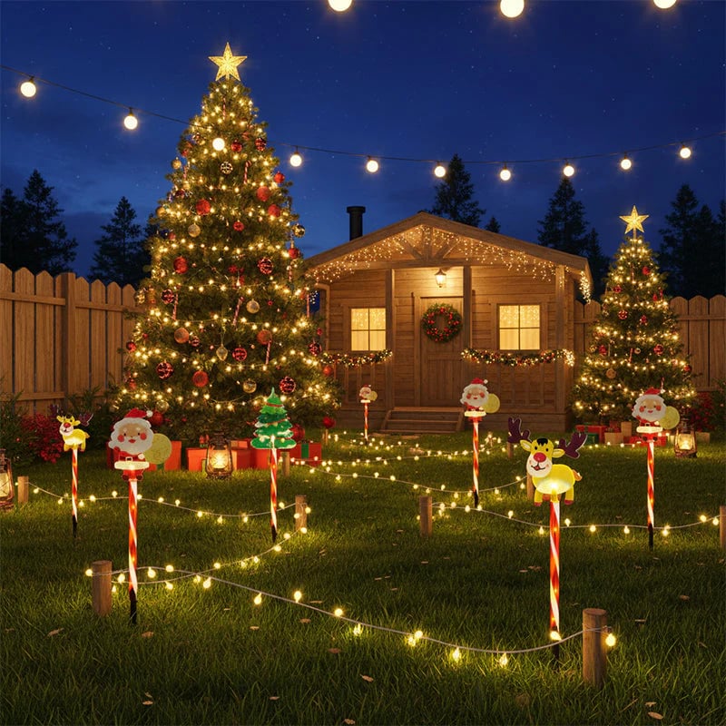 🎄🎁6-pack rörliga julbelysningar🎅