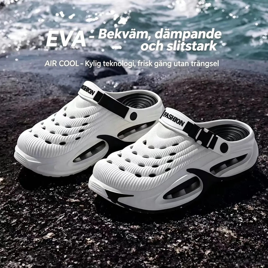 Lätta vattentäta och halksäkra EVA-tofflor med hälrem