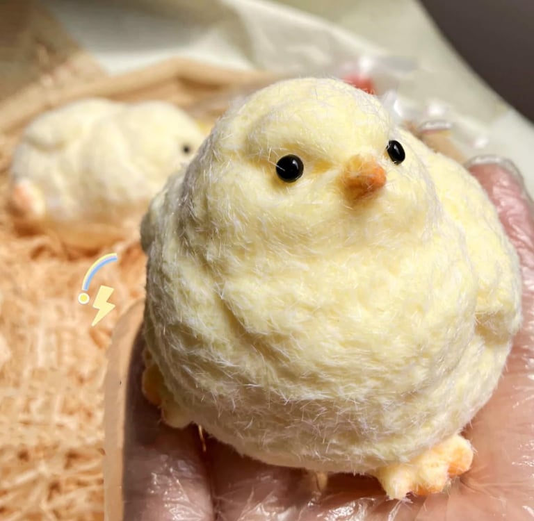 ❤️Handmade Ultra Soft Furry Chick Toy
