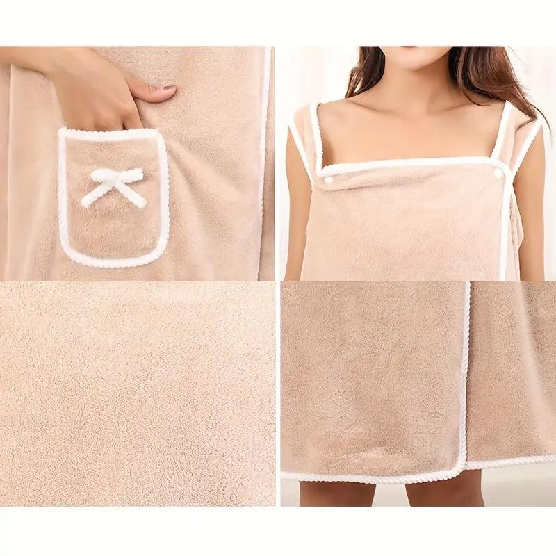 Badrock i korallfleece för kvinnor