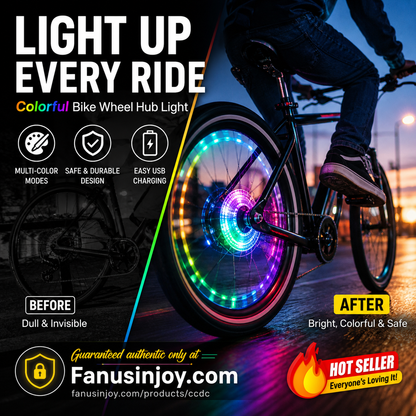 ⏳️Begränsad tid 50% rabatt！💡🚴‍♀️Ett måste för cykelentusiaster!🌃Lys upp natten 🚴 Färgglatt cykelnavljus