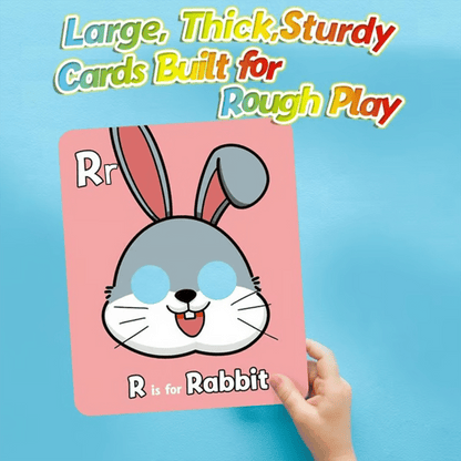 ✨🔥26 Pcs Alphabet ABC Flash Cards with Animal Masks