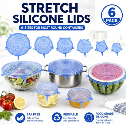 Adpartner silikonlock för matförvaring (6-pack)