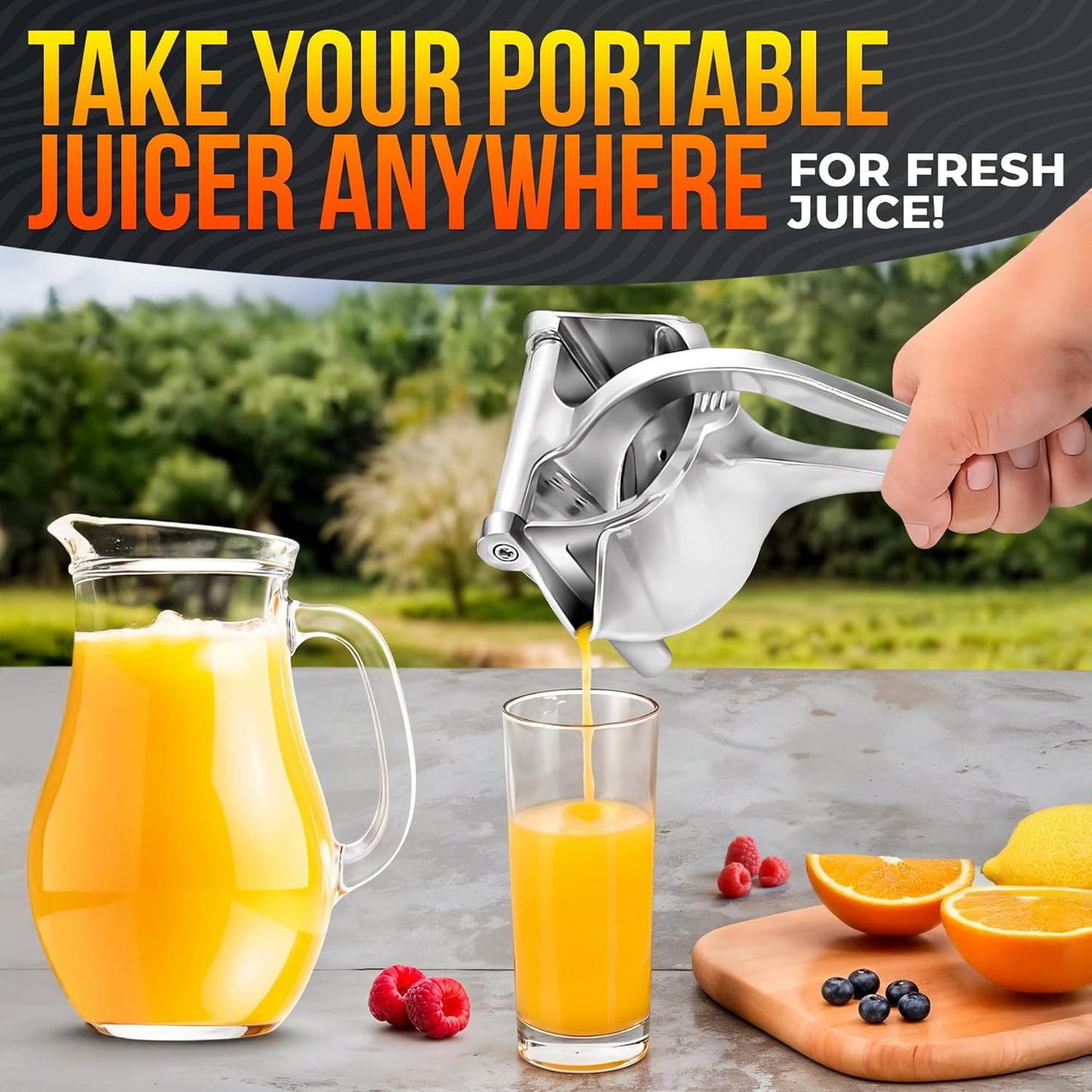 🎁 Kraftfull handjuicepress (färsk juice på några sekunder, ingen kladd)