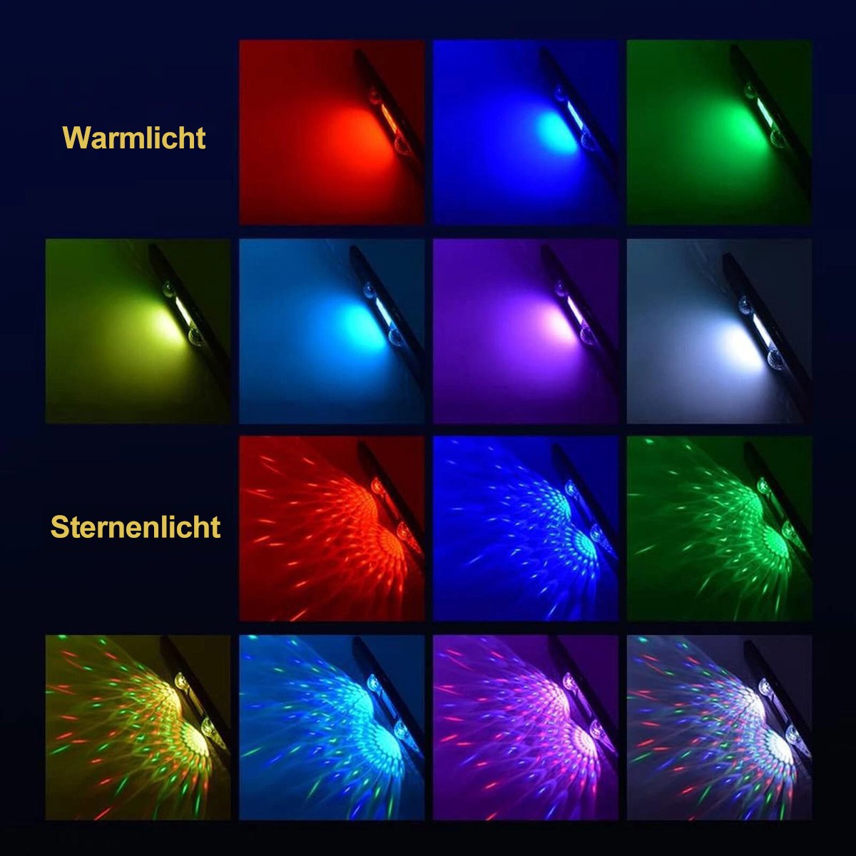 🚗 Trådlös RGB-stämningsbelysning för bilar | Musiksynkronisering | USB-strömförsörjning | Fjärrkontroll