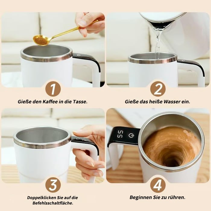 ✨Självomrörande kaffemugg med intelligent temperaturmätning ☕Perfekt present till finsmakare🎁