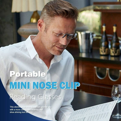 Portable Mini Nose Clip Reading Glasses Pinch Nose Reading Glasses