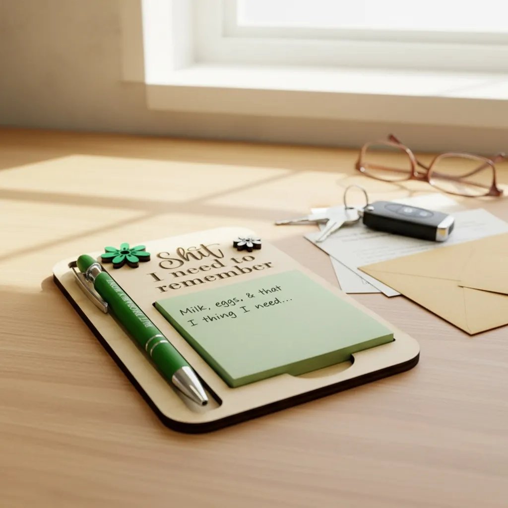 The "Shit I Need to Remember" Sticky Note Holder