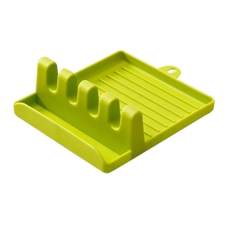 🔥Hot Selling⚡Kitchen Spoon Holders Fork Spatula Rack Shelf Organizer Plastic Chopsticks Holder Non-slip Spoons Pad