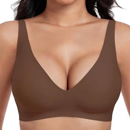 💗 Sista dagen 50% rabatt⚡50K+ sålda💕 Jelly trådlösa bekväma push-up-braletter, sömlösa T-shirt-behåar och deep V vardagsbehåar för kvinnor.