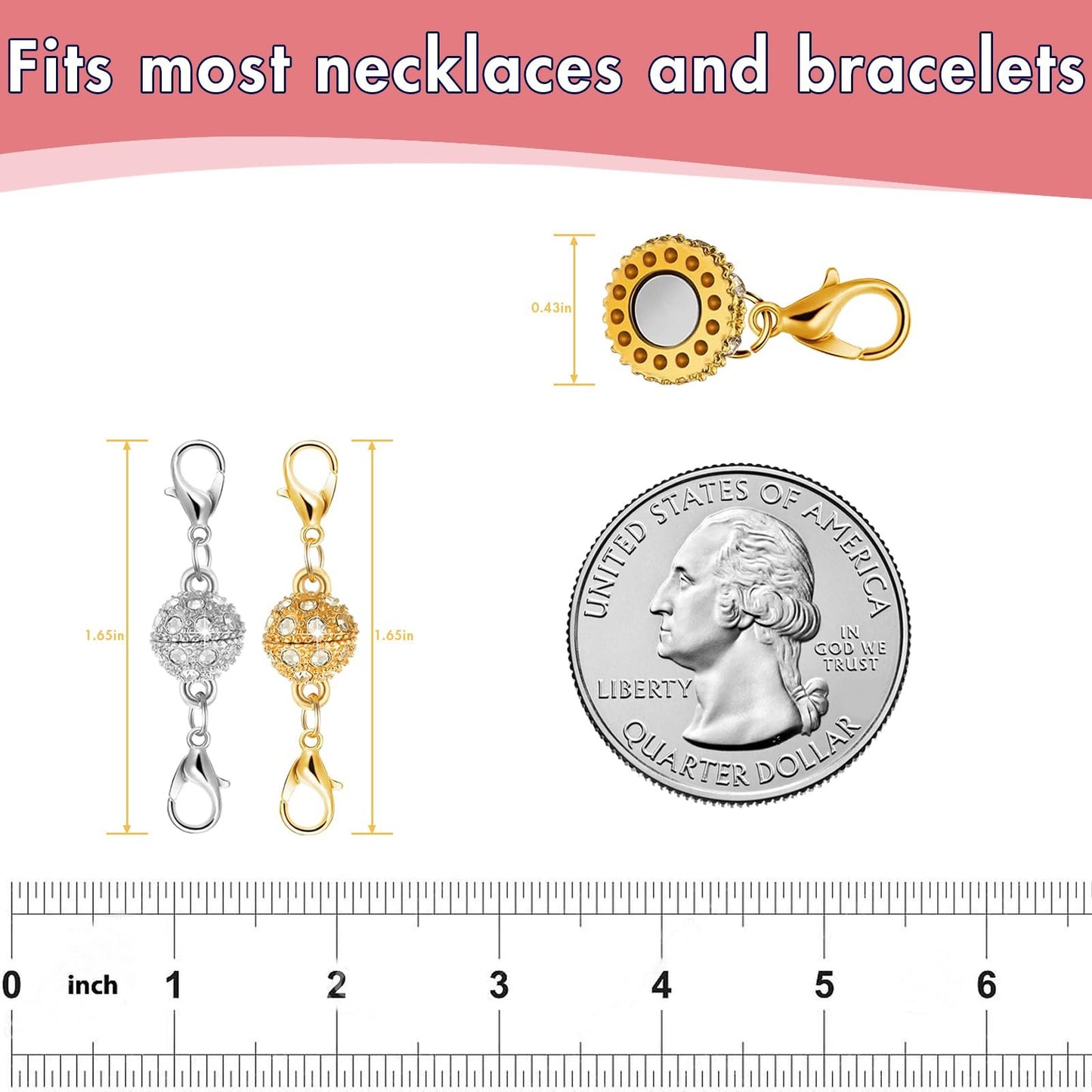 🔥Magnetic Necklace Clasps and Closures Kit(12pcs)
