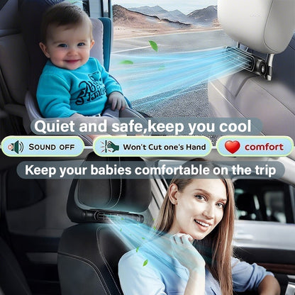 🌀SOMMARREA 50% RABATT🚗Justerbar kylfläkt för förar- och passagerarsäte