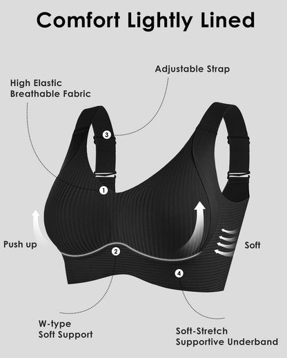 🏆Wire-Free Non-Marking Skin-Friendly Push-Up Bra