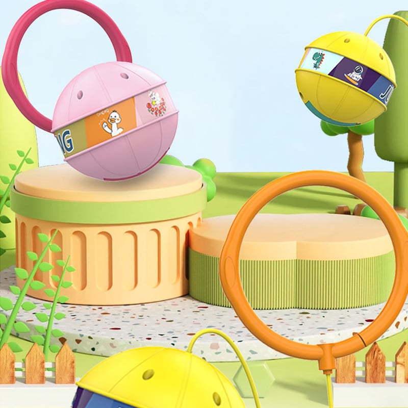 Glödande studsande boll