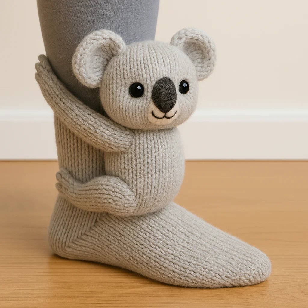 🎄3D Knit Animal Socks
