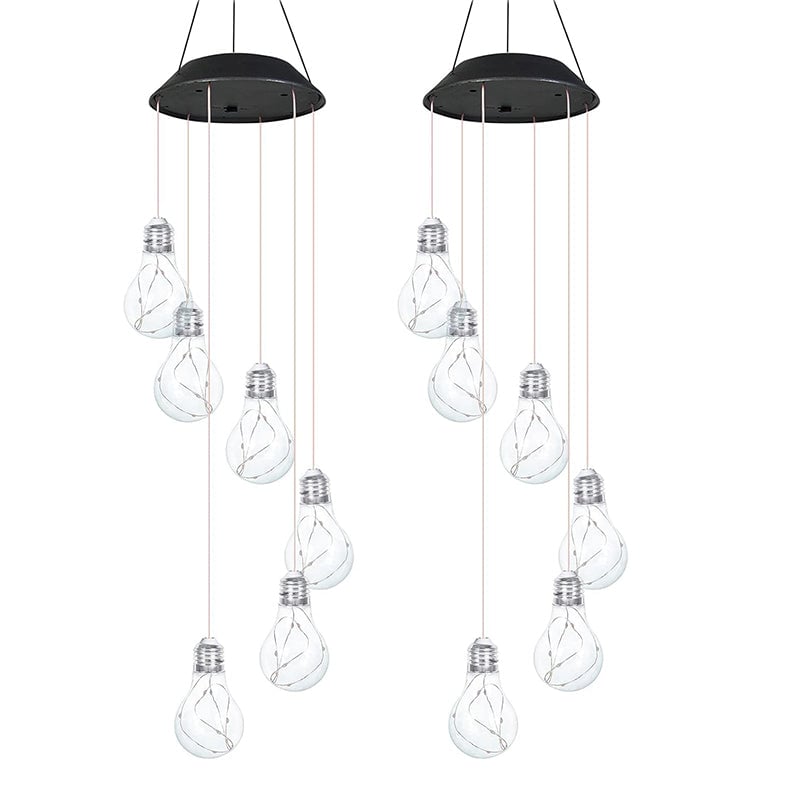 (🔥2025 BÄSTA PRESENTEN TILL FAMILJEN🔥)Färgglada LED-solcellsdrivna glödlampor Vindspel