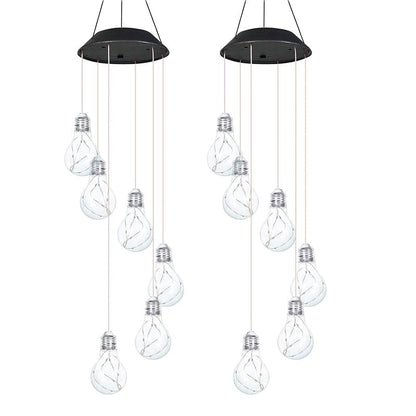 (🔥2025 BÄSTA PRESENTEN TILL FAMILJEN🔥)Färgglada LED-solcellsdrivna glödlampor Vindspel