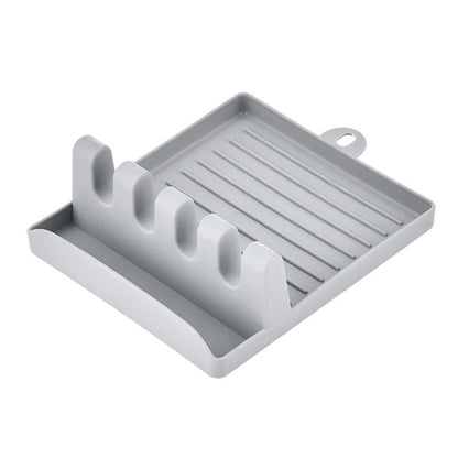 🔥Hot Selling⚡Kitchen Spoon Holders Fork Spatula Rack Shelf Organizer Plastic Chopsticks Holder Non-slip Spoons Pad