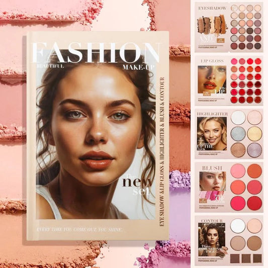 💄5-lagers makeup-palett i bokstil med 67 professionella nyanser