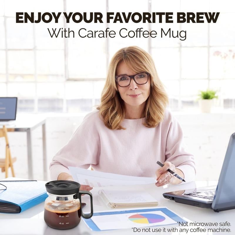 💕💖☕ 16 Oz Glass Coffee Mug – Coffee Pot Style