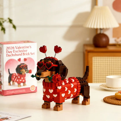 💖 2026 Valentine’s Day Exclusive Dachshund Brick Set 🐕
