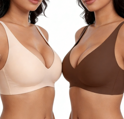 💗 Sista dagen 50% rabatt⚡50K+ sålda💕 Jelly trådlösa bekväma push-up-braletter, sömlösa T-shirt-behåar och deep V vardagsbehåar för kvinnor.