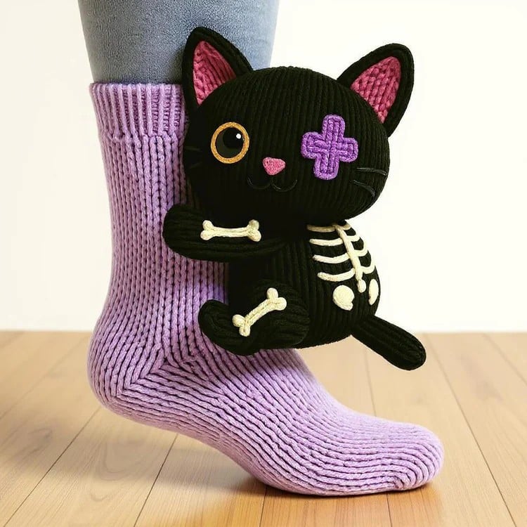 🎄3D Knit Animal Socks