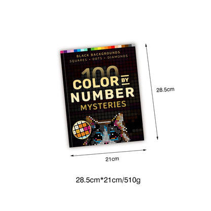 100 Color by Number Mysteries: A Coloring Book for Adults Relaxation and Wonder
