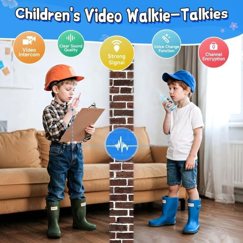 Uppladdningsbara videowalkie-talkies för barn