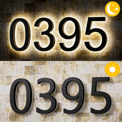 Lighted House Numbers for Outside