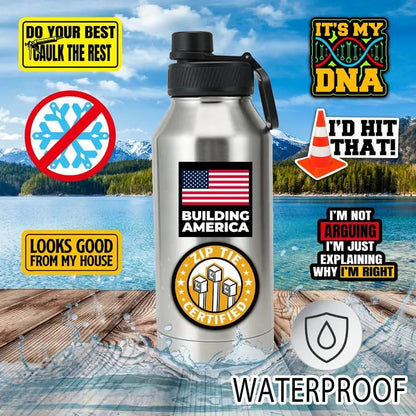 🔥 🔥150Pcs Blue Collar Funny Stickers 👷‍♂️